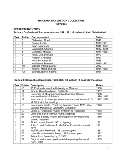 Master Barbara McClintock Collection Detailed