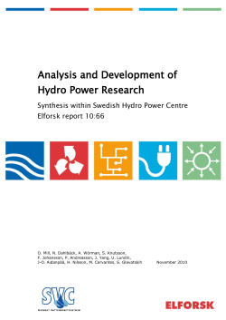 Analysis and Development of Hydro Power Research