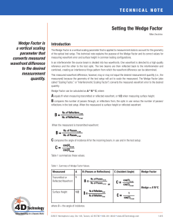 Setting the Wedge Factor