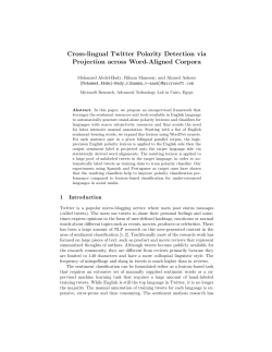 Cross-lingual Twitter Polarity Detection via Projection