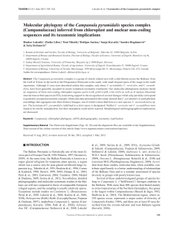 Molecular phylogeny of the Campanula pyramidalis species complex