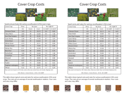 Cover Crops for the Southeast: Cover Crop Costs