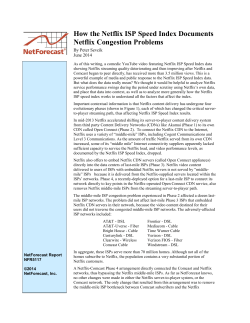 How The Netflix ISP Speed Index Documents Netflix