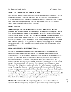 1837 Treaty and Removals - School District of Black River Falls