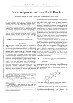 Nuts Composition and their Health Benefits