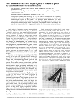 &Scaron;111&lsaquo; oriented and twin-free single crystals of Terfenol