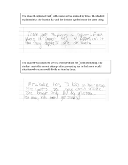 The student explained that is the same as two divided by three. The