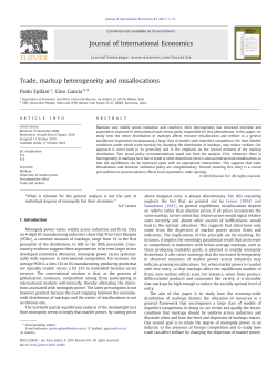 Trade, markup heterogeneity and misallocations