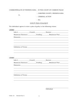 Guilty Plea Colloquy with Addendum