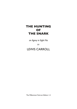 THE HUNTING OF THE SNARK LEWIS CARROLL