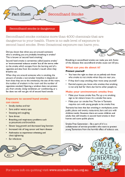 Fact Sheet Secondhand Smoke