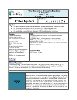 Edible Aquifers Lesson Plan