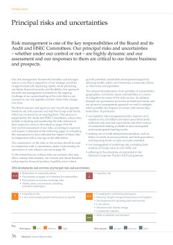 risks and uncertainties