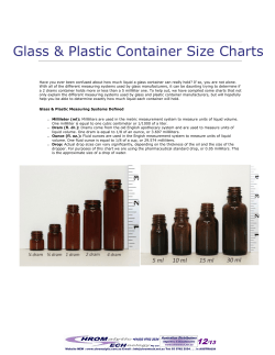 Bottle Size Information