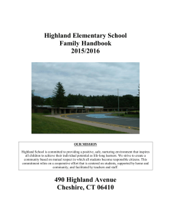 Highland Elementary School Family Handbook 2015/2016 490