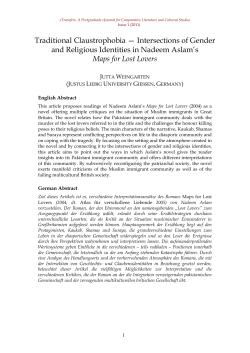 Traditional Claustrophobia &mdash; Intersections of Gender and Religious
