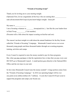 Friends of Scouting Script