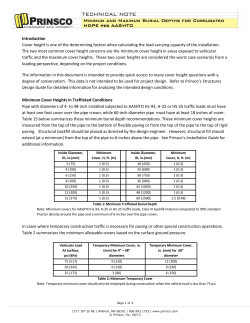 Minimum and Maximum Burial Depth per AASHTO Tech