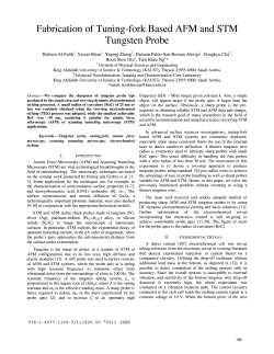 Fabrication of Tuning-fork Based AFM and STM Tungsten Probe