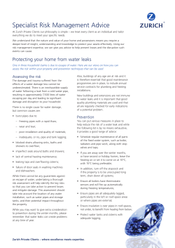 Protecting your home from water leaks