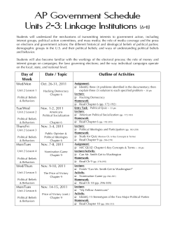 AP Government Schedule Units 2-3