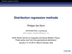 Distribution regression methods