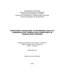 proficiency guidelines to determine levels of communicative