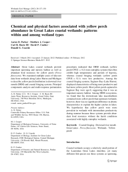 Chemical and physical factors associated with yellow perch