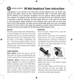 NS Mini Headstock Tuner Instructions