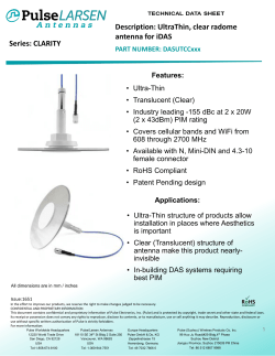Description: UltraThin, clear radome antenna for