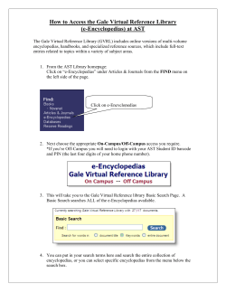 How to Access the Gale Virtual Reference Library (e