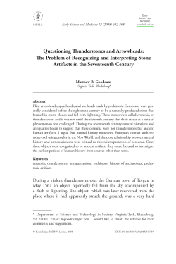 Questioning Thunderstones and Arrowheads