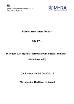 Public Assessment Report - Medicines and Healthcare products