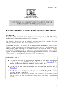 Circular 0013/2013 - Department of Education and Skills