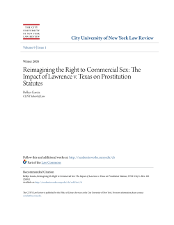Reimagining the Right to Commercial Sex: The Impact of Lawrence
