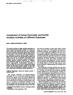 Comparison of Human Pancreatic and Parotid Amylase Activities on