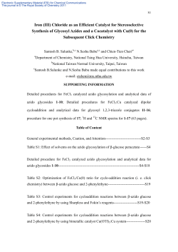 Iron (III) Chloride as an Efficient Catalyst for
