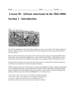 Lesson 20 - African Americans in the Mid