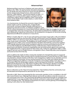 Mohammad Razvi Mohammad Razvi was born in - YouthBridge-NY