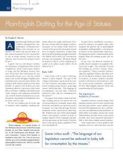 Plain-English Drafting for the Age of Statutes