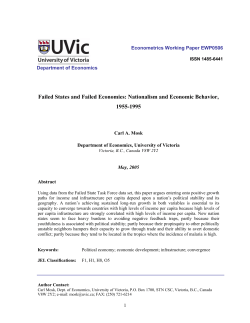 Failed States and Failed Economies: Nationalism and Economic