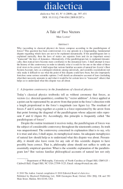A Tale of Two Vectors
