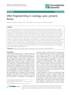 DNA fingerprinting in zoology: past, present, future