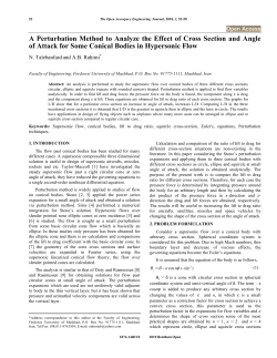 A Perturbation Method to Analyze the Effect of Cross Section and