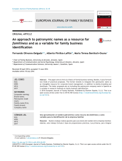 An approach to patronymic names as a resource for familiness and