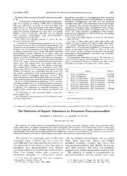 The Oxidation of Organic Substances by Potassium