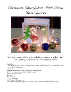 Christmas Centerpieces Made From Glass Squares