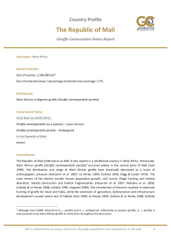 Mali - Giraffe Conservation Foundation