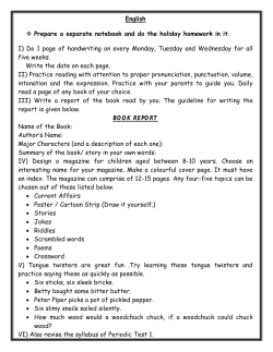 English Prepare a separate notebook and do the holiday homework