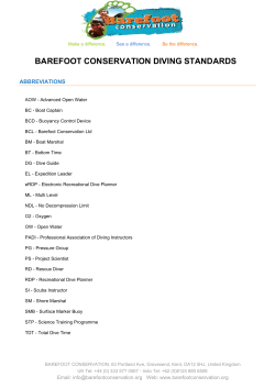 BAREFOOT CONSERVATION DIVING STANDARDS